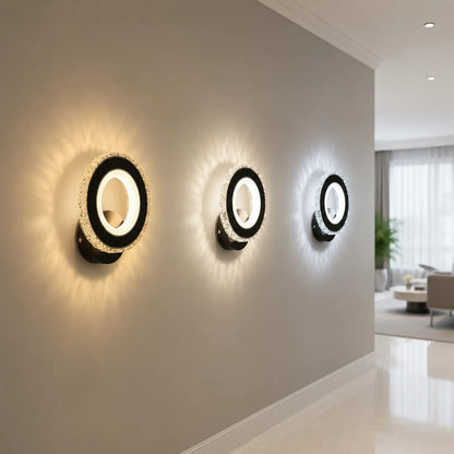 NOVA Rotonda LED fali lámpa, 16W, fekete és rozsdamentes acél, meleg/hideg/semleges fény - 01_AL073-1BK.png