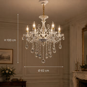 SANSSOUCI csillár 6xE14 kristály és fém – klasszikus design, ezüst fehér - 01_CC220-6WH.png