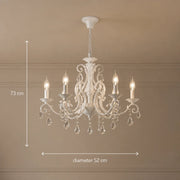 Candelabru DELLI SANTI 6xE14, Diametru 52cm, Alb, Inaltime Reglabila - 01_LC130-6WH.png