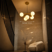 LOFT kamrás csillár, 5x G9, fehérarany, fém, állítható magasságú, modern - 01_LC802-5GD.png