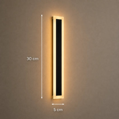 Mack kültéri LED fali lámpa, 30 cm hosszú, 4 W, IP65, fém, lineáris, fekete - 02_AX200-300BK.png