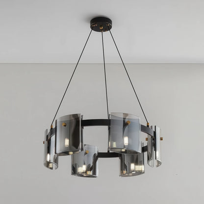 Modern csillár, Valmontreux Largo, 6xG9, átmérő 60 cm, fekete, állítható magasságú - 02_CM360-600BK.png