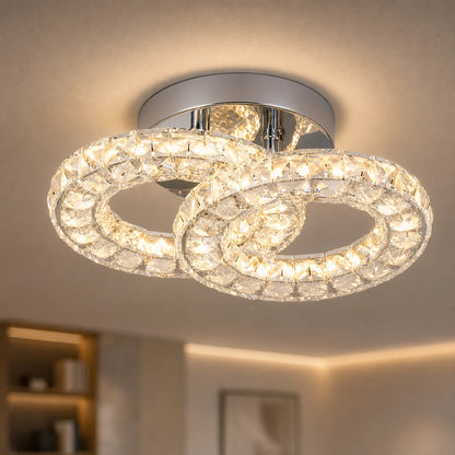 LED és kristály csillár ZABINA 25W, 2 kör, hideg/meleg/semleges fény, fényes króm - 02_LT062CR.png