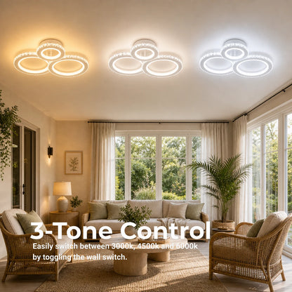 LED csillár távirányítóval és kristály NOVA ROTONDA RGB 75W, 3 kör, hideg/meleg/semleges fény, szabályozható, fehér - 02_LT073-3WH.png