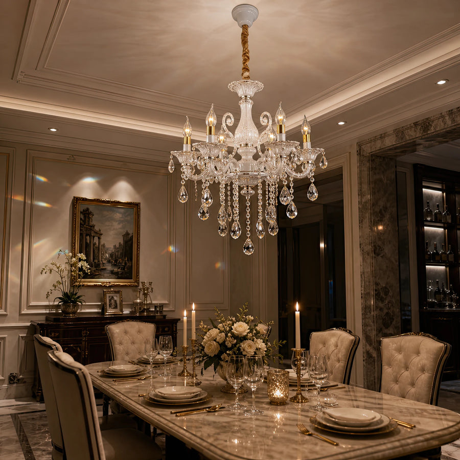 SANSSOUCI csillár 6xE14 kristály és fém – klasszikus design, ezüst fehér - 06_CC220-6WH.png