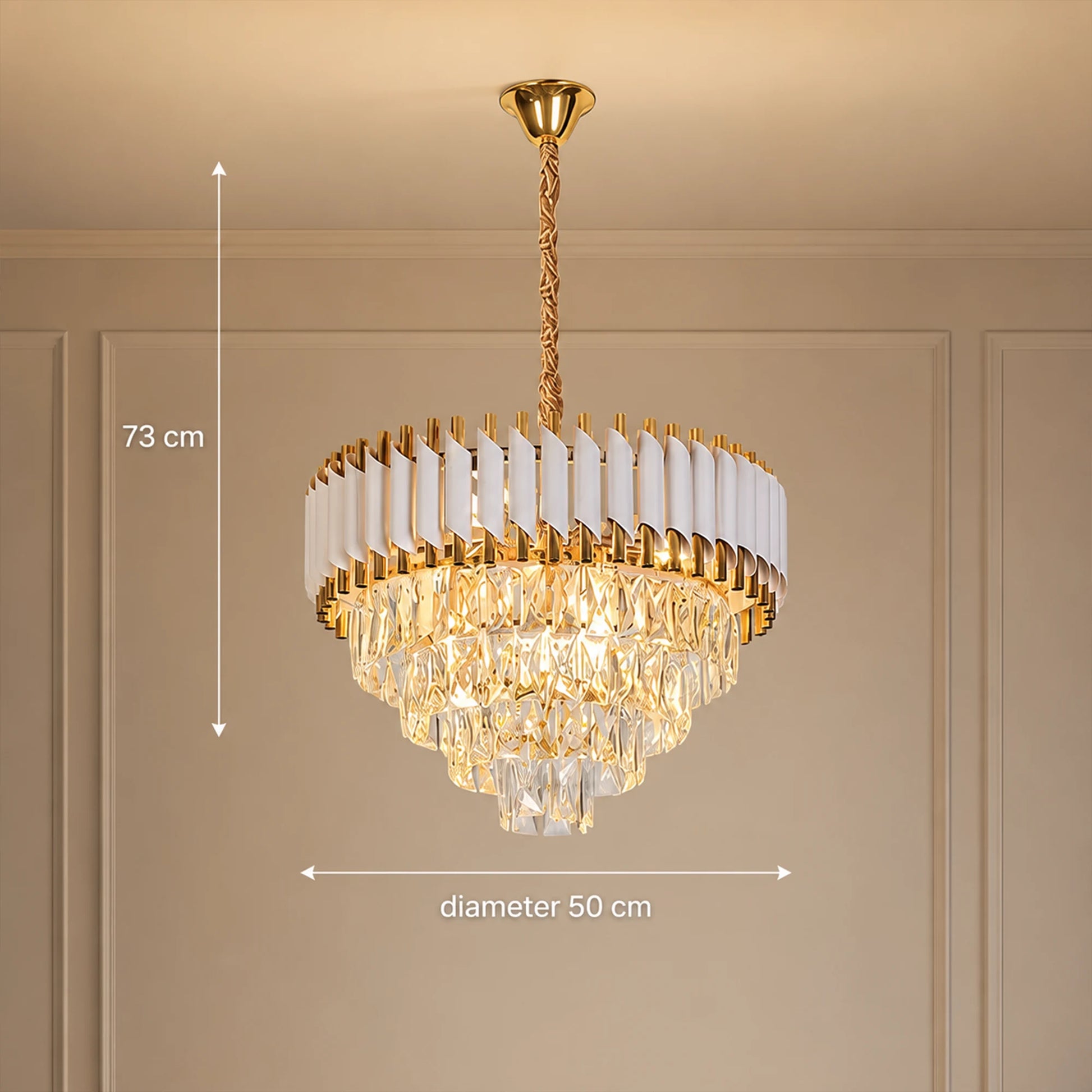 VERSAILLES Elegance kristálycsillár 8x E14, átmérő 50 cm, fényes arany és fehér, állítható magasságú - 06_CC900-500WH.png