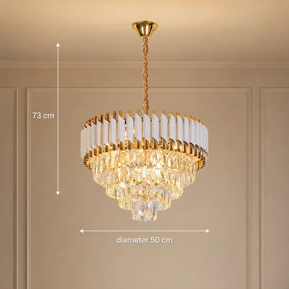 VERSAILLES Elegance kristálycsillár 8x E14, átmérő 50 cm, fényes arany és fehér, állítható magasságú - 06_CC900-500WH.png