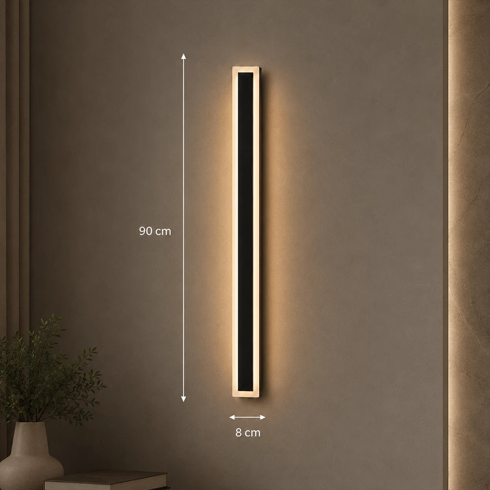 Mack kültéri LED fali lámpa, hossz 90 cm, 10 W, IP65, fém, lineáris, fekete - 08_AX200-900BK.png
