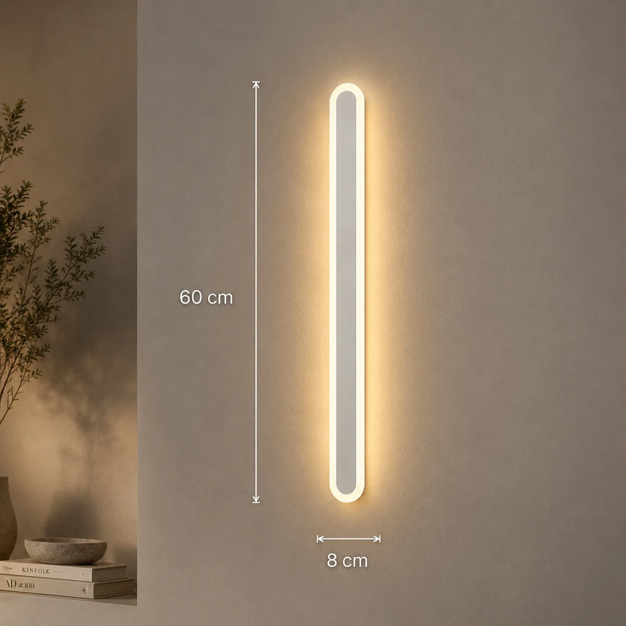 SUHA kültéri LED fali lámpa, hossz 60cm, 8W, IP65, fém, lineáris, fehér - 09_AX201-600WH.png