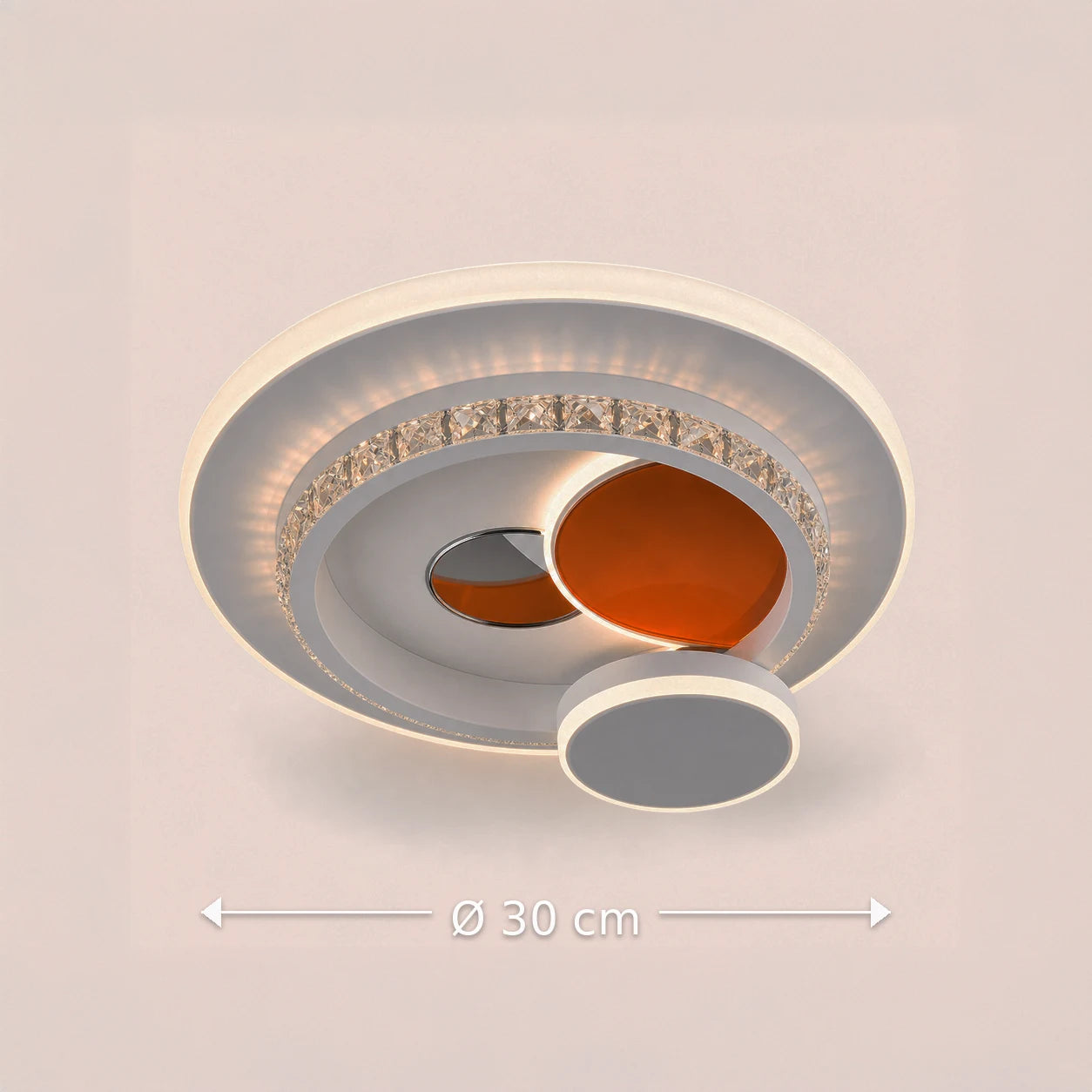 LED csillár HELIOX kristállyal, 40 W, 4 kör, hideg/meleg/semleges fény, fehér - 09_LL653-300OR.png