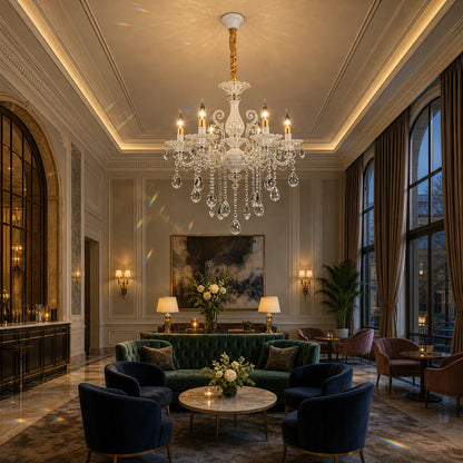 SANSSOUCI csillár 6xE14 kristály és fém – klasszikus design, ezüst fehér - 10_CC220-6WH.png