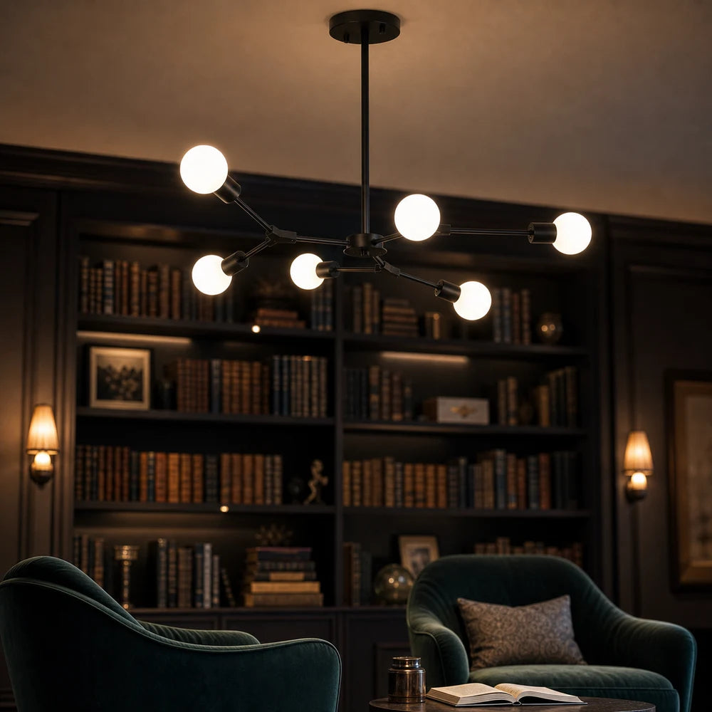 Architek Hexa csillár, 6xE27, 90x80, fekete, fém - 11_LC368-6BK.png