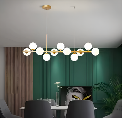 Lustra cu bec moderna LOFT Pavilion, 11x G9, Auriu, Metal, Inaltime Reglabila Lustre Moderne Default Title Alessandro Design
