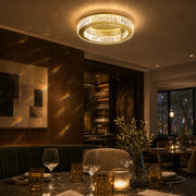 Lustra LED cu telecomanda si cristal VERTUS 31W, 50cm, Cerc, lumina Rece/Calda/Neutra, Dimabila, Auriu - 18_LLC150-500GD.png