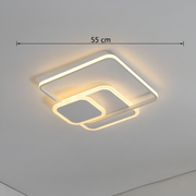 LED-csillár távirányítóval ANEMONA 75W, 3 négyzet, hideg/meleg/semleges fény, szabályozható, fehér LED-es csillár távirányítóval Alapértelmezett cím Alessandro Design