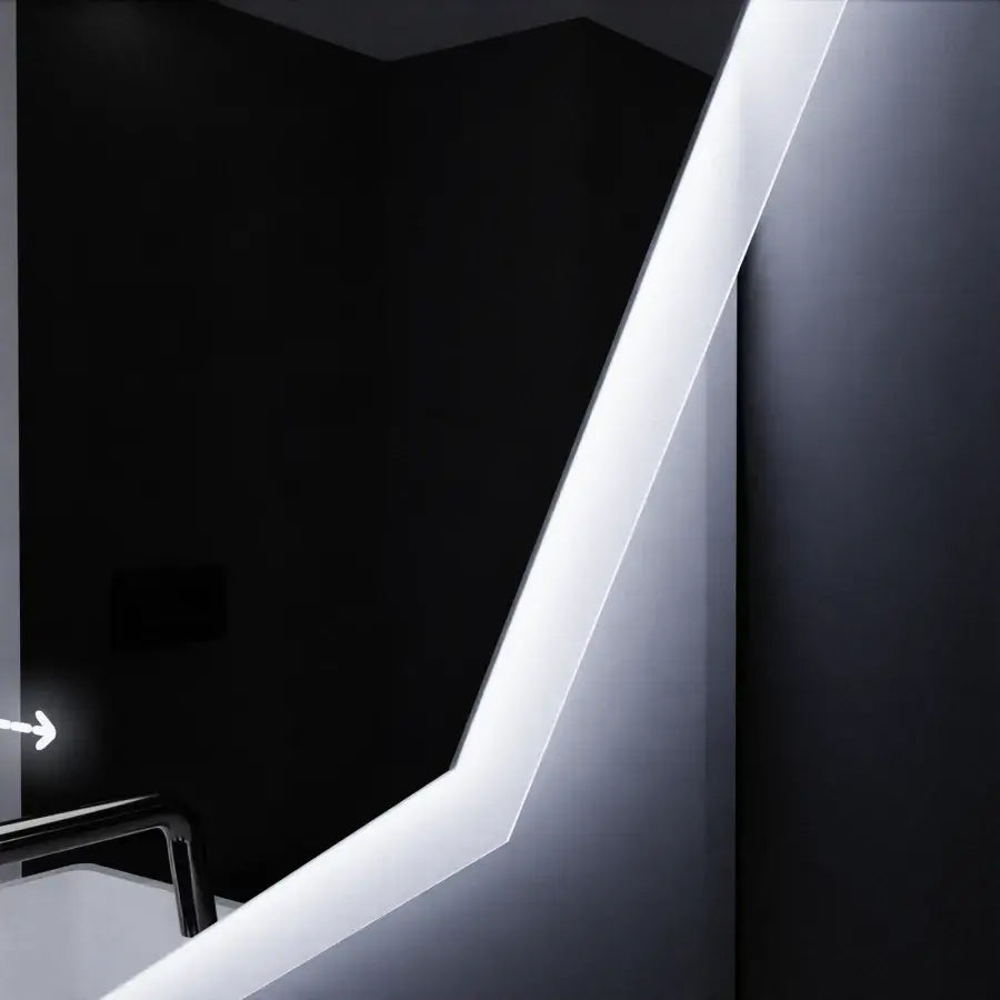 LED tükör 60 cm, POLIGON Sensor MotionGlow Marcello, Páramentesítő rendszer, Óra és hőmérő, Dimabila Tükrök Marcello Alapértelmezett cím Alessandro Design