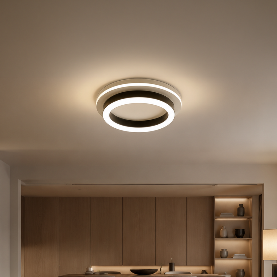 MODERN LED csillár 25 W, átmérő 20 cm, kerek, hideg/meleg/semleges fény, fekete LED csillárok alapértelmezett cím Alessandro Design