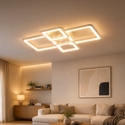 LED-es csillár távirányítóval ELLA 67W, 4 négyzet, hideg/meleg/semleges fény, szabályozható, fehér LED-es csillár távirányítóval Alapértelmezett cím Alessandro Design