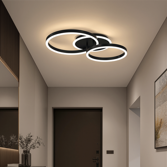 LED csillár távirányítóval RINOVA 66W, 2 kör, hideg/meleg/semleges fény, szabályozható, fekete LED csillárok távirányítóval Alapértelmezett cím Alessandro Design