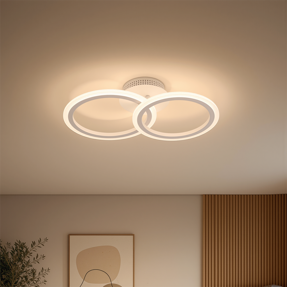 LED-es csillár távirányítóval BETTY 27W, 2 kör, hideg/meleg/semleges fény, szabályozható, fehér LED-es csillár távirányítóval Alapértelmezett cím Alessandro Design