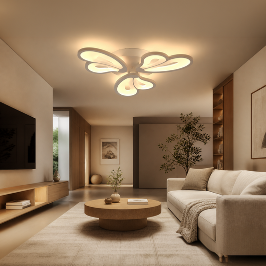 LED csillár távirányítóval BLOSSOM 40W, 3 szirom, hideg/meleg/semleges fény, szabályozható, fehér LED-es csillár távirányítóval Alapértelmezett cím Alessandro Design
