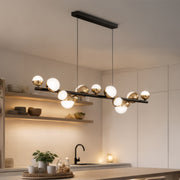 Aurion 29 W akril LED függő csillár távirányítóval, szabályozható, fekete arany, fém és akril LED csillárok távirányítóval Alapértelmezett cím Alessandro Design