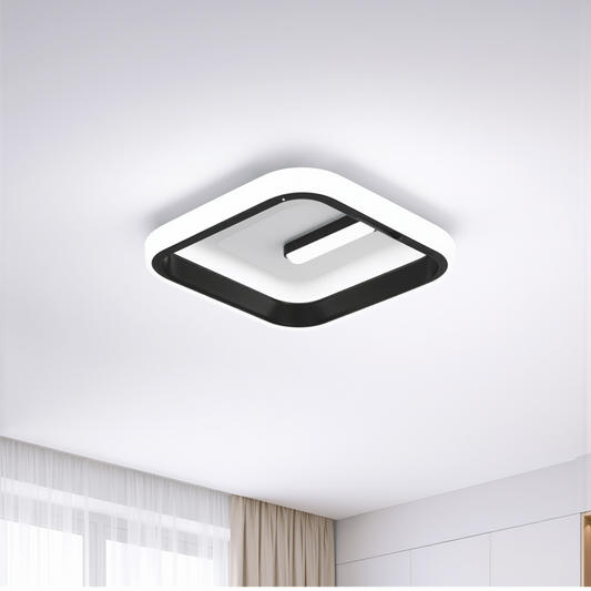LED csillár VICTORIA 19W, négyzet alakú, hideg/meleg/semleges fény, fekete, fehér LED csillár Alapértelmezett cím Alessandro Design