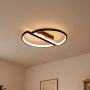 LED-es csillár távirányítóval VECTOR ARCUS 52W, 2 elem, hideg/meleg/semleges fény, szabályozható, fekete LED-es csillárok távirányítóval Alapértelmezett cím Alessandro Design