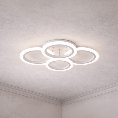 LED-es csillár távirányítóval BETTY 43W, 4 kör, hideg/meleg/semleges fény, szabályozható, fehér LED-es csillár távirányítóval Alapértelmezett cím Alessandro Design