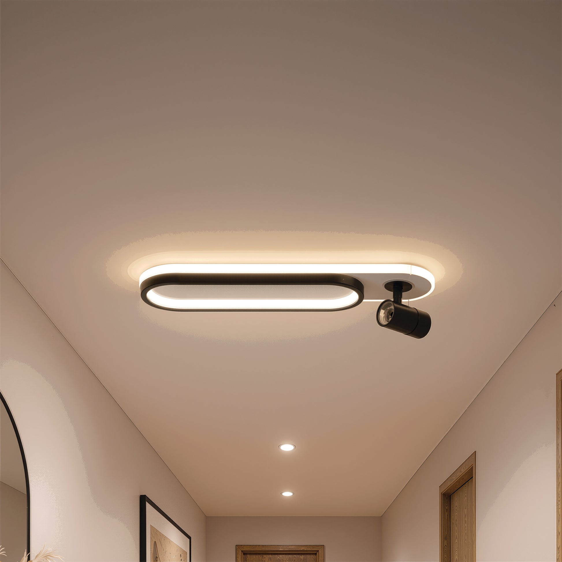 LED csillár állítható projektorral FISSO Camilla 49W, fény 3000/4000/6000k, fekete LED csillárok Alapértelmezett cím Alessandro Design