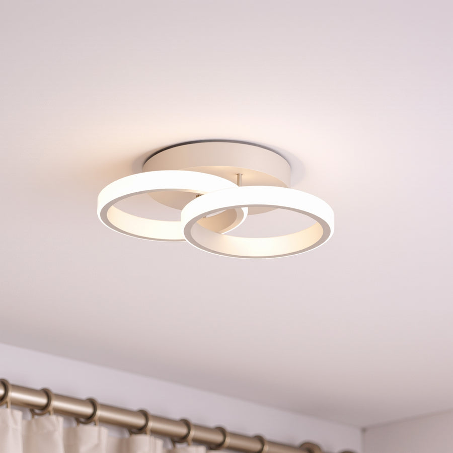 LED csillár VERTEX CIRCULA 21W, 2 kör, fém keretek, hideg/meleg/semleges fény, fehér LED csillárok alapértelmezett cím Alessandro Design
