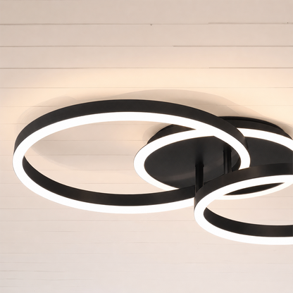 LED csillár távirányítóval RINOVA 66W, 2 kör, hideg/meleg/semleges fény, szabályozható, fekete LED csillárok távirányítóval Alapértelmezett cím Alessandro Design