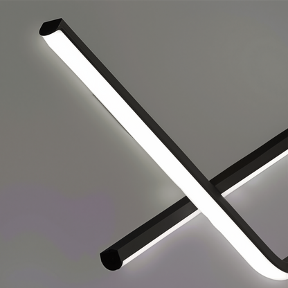 Függesztett LED-es csillár távirányítóval ZIGZAG 27W, hideg/meleg/semleges fény, szabályozható, fekete, állítható magasságú LED-csillárok távirányítóval Alapértelmezett cím Alessandro Design