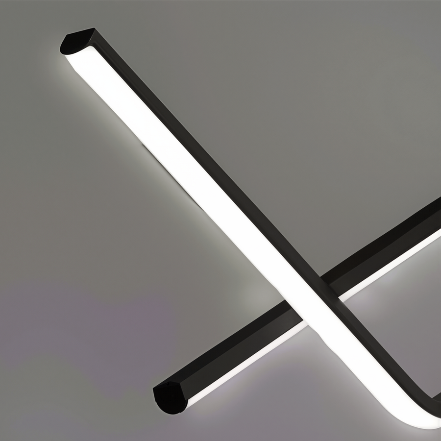 Függesztett LED-es csillár távirányítóval ZIGZAG 27W, hideg/meleg/semleges fény, szabályozható, fekete, állítható magasságú LED-csillárok távirányítóval Alapértelmezett cím Alessandro Design