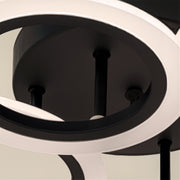 LED csillár távirányítóval BETTY 43W, 4 kör, hideg/meleg/semleges fény, szabályozható, fekete LED csillárok távirányítóval Alapértelmezett cím Alessandro Design