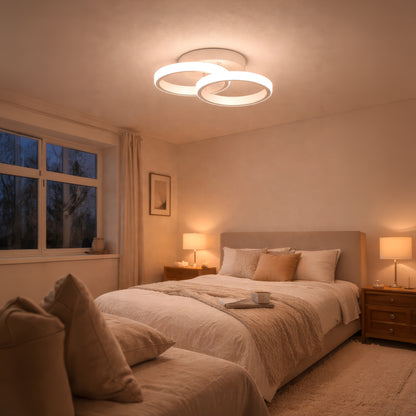 LED csillár VERTEX CIRCULA 21W, 2 kör, fém keretek, hideg/meleg/semleges fény, fehér LED csillárok alapértelmezett cím Alessandro Design