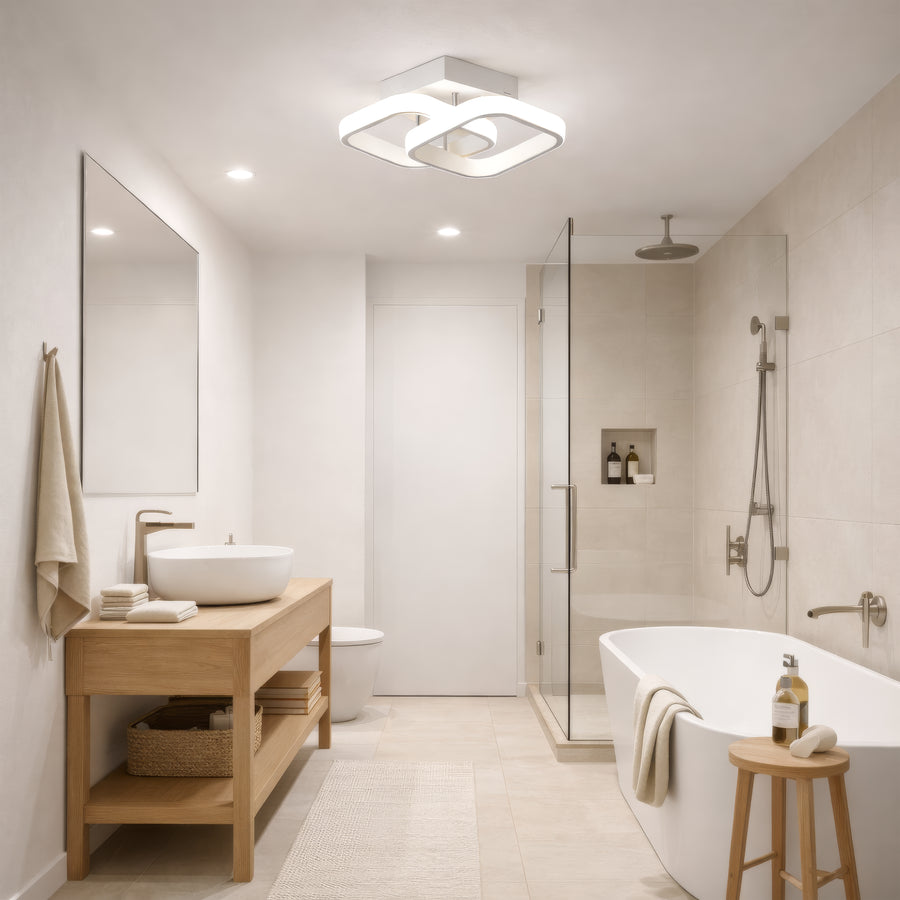 VERTEX mátrix LED csillár, átlapoló gyémántok, fém keretek, 24 W, 2 gyémánt, hideg/meleg/semleges fény 3000K/4000K/6000K, fehér LED-csillárok alapértelmezett cím Alessandro Design