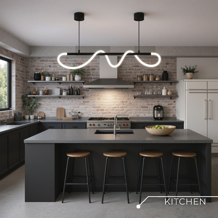 DIVINO LED csillár rugalmas szilikon csővel - 24 W, állítható fény, matt fekete Modern csillárok Alapértelmezett cím Alessandro Design