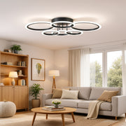 LED csillár távirányítóval BETTY 82W, 6 kör, hideg/meleg/semleges fény, szabályozható, fekete LED csillárok távirányítóval Alapértelmezett cím Alessandro Design