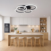 LED csillár távirányítóval BETTY 43W, 4 kör, hideg/meleg/semleges fény, szabályozható, fekete LED csillárok távirányítóval Alapértelmezett cím Alessandro Design