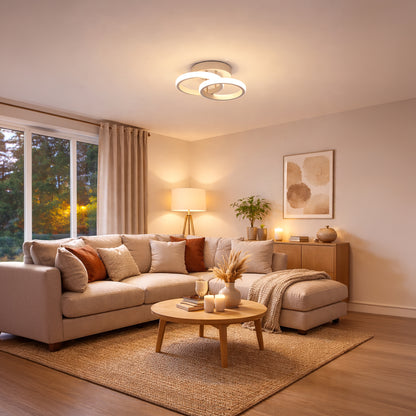 LED csillár VERTEX CIRCULA 21W, 2 kör, fém keretek, hideg/meleg/semleges fény, fehér LED csillárok alapértelmezett cím Alessandro Design