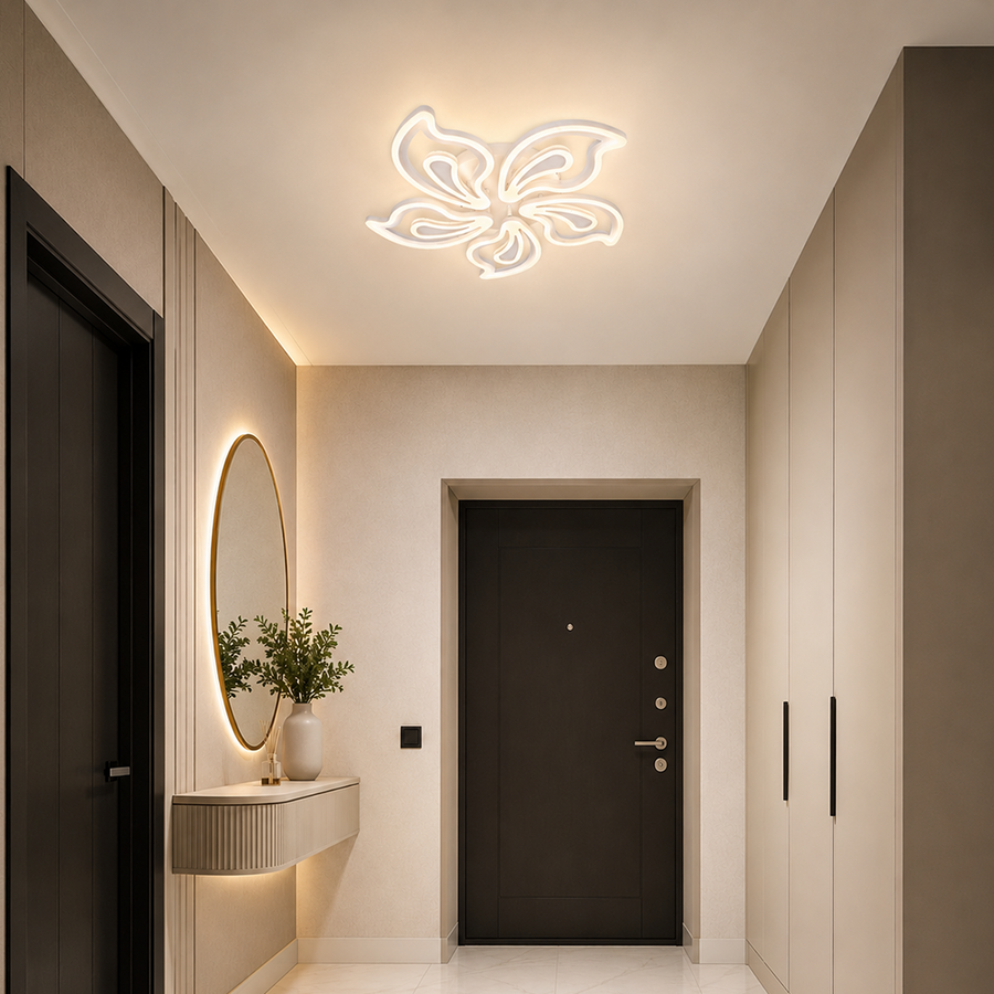 LED-es csillár távirányítóval GLORIOSA 95W, 5 szirom, hideg/meleg/semleges fény, szabályozható, fehér LED-es csillár távirányítóval Alapértelmezett cím Alessandro Design