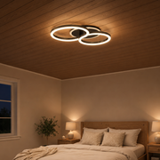 LED csillár távirányítóval RINOVA 66W, 2 kör, hideg/meleg/semleges fény, szabályozható, fekete LED csillárok távirányítóval Alapértelmezett cím Alessandro Design