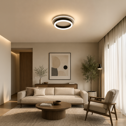 MODERN LED csillár 25 W, átmérő 20 cm, kerek, hideg/meleg/semleges fény, fekete LED csillárok alapértelmezett cím Alessandro Design