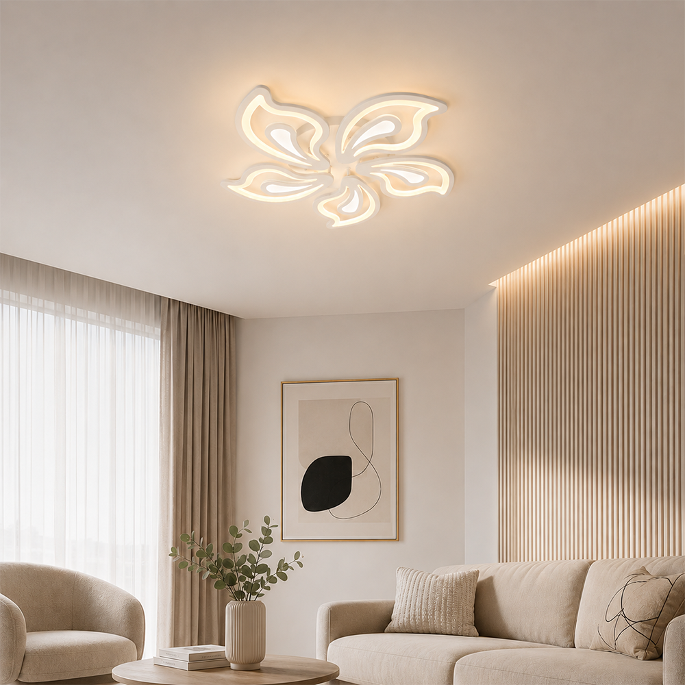 LED csillár távirányítóval LILY 86W, 5 elem, hideg/meleg/semleges fény, szabályozható, fehér LED-es csillár távirányítóval Alapértelmezett cím Alessandro Design