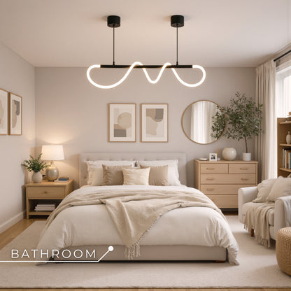 DIVINO LED csillár rugalmas szilikon csővel - 24 W, állítható fény, matt fekete Modern csillárok Alapértelmezett cím Alessandro Design