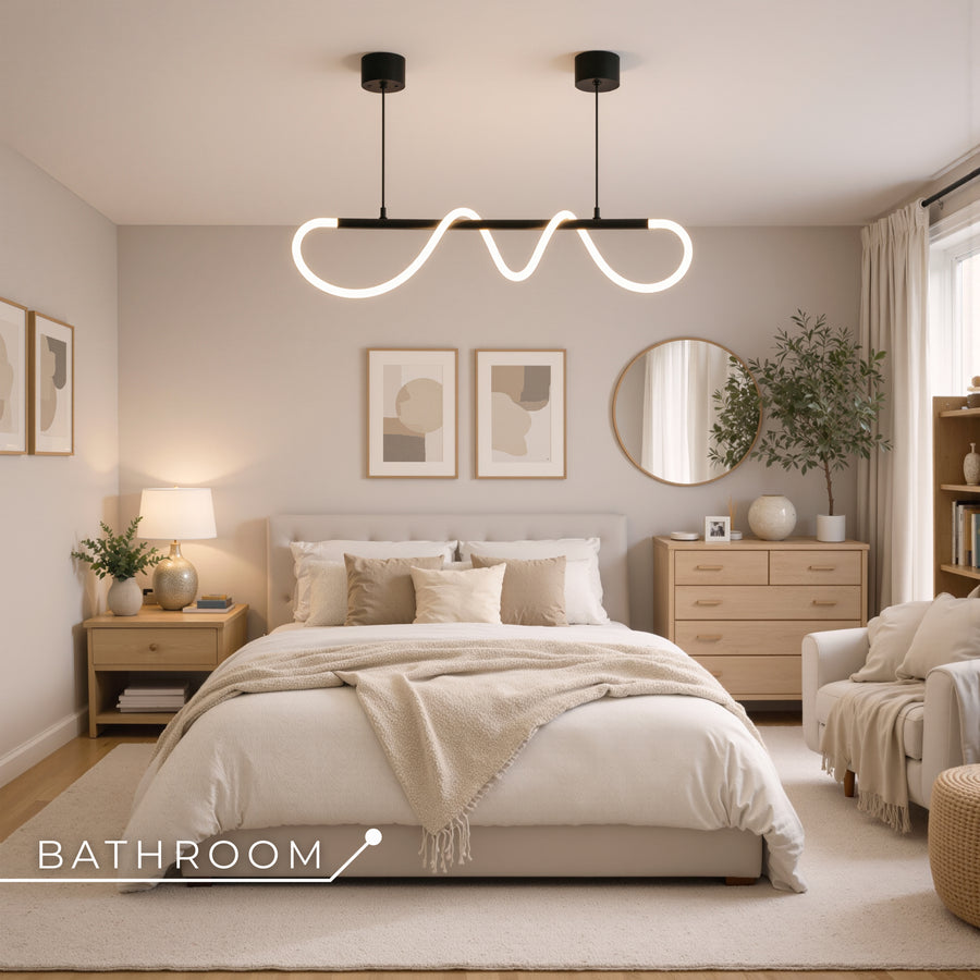 DIVINO LED csillár rugalmas szilikon csővel - 24 W, állítható fény, matt fekete Modern csillárok Alapértelmezett cím Alessandro Design