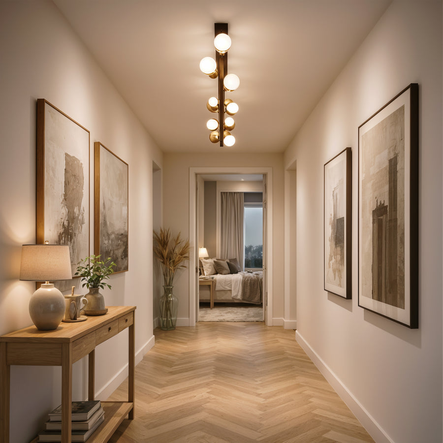 Aurion 29 W akril LED függő csillár távirányítóval, szabályozható, fekete arany, fém és akril LED csillárok távirányítóval Alapértelmezett cím Alessandro Design