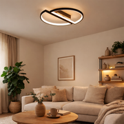 LED-es csillár távirányítóval VECTOR ARCUS 52W, 2 elem, hideg/meleg/semleges fény, szabályozható, fekete LED-es csillárok távirányítóval Alapértelmezett cím Alessandro Design