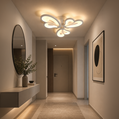 LED csillár távirányítóval BLOSSOM 40W, 3 szirom, hideg/meleg/semleges fény, szabályozható, fehér LED-es csillár távirányítóval Alapértelmezett cím Alessandro Design